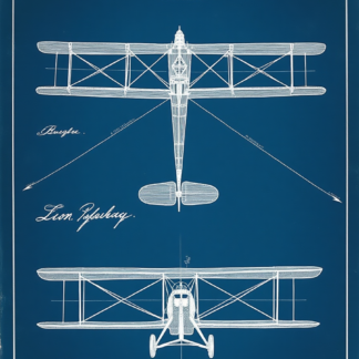 1906 Wright Flyer Patent Print — Vintage Aviation Art, Pilot Gift, Airplane Blueprint Poster