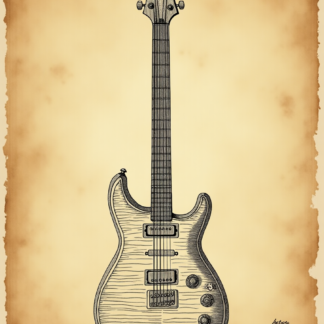 1956 Fender Stratocaster Patent Print — Guitar Wall Art, Guitarist Gift, Music Room Decor