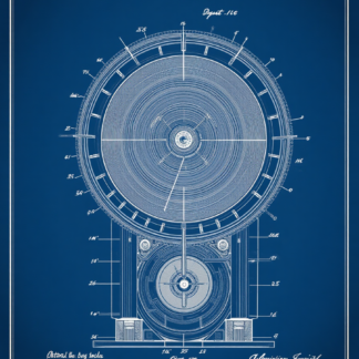 1888 Tesla Induction Motor Patent Print — Electrical Engineer Gift, Science Wall Art