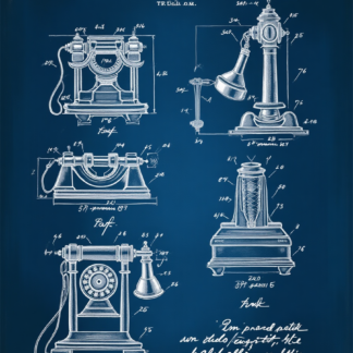 1876 Bell Telephone Patent Print — Telecom History Wall Art, Engineer Gift