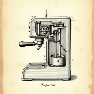 1938 Espresso Machine Patent Print — Coffee Lover Gift, Café Wall Art, Kitchen Decor